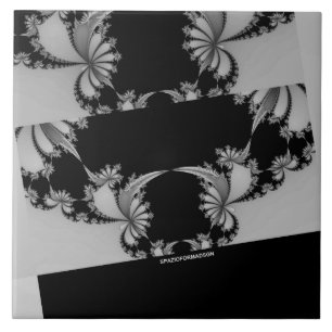 Fractal-Garten grau Fliese