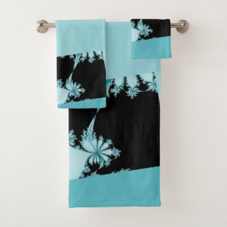 Fractal-Garten-Lagune Badhandtuch Set