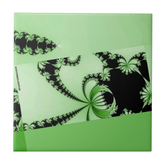 Fractal-Garten-Mantis Fliese (Vorderseite)