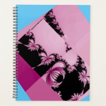 Fractal-Garten pink und azurblau