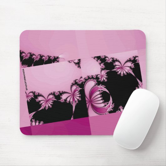 Fractal-Garten rosa Mousepad (Mit Mouse)