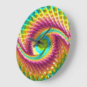 Fractal Glass 7 Numeral Options Wall Clocks Große Wanduhr (Winkel)