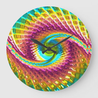 Fractal Glass 7 Numeral Options Wall Clocks Große Wanduhr