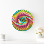 Fractal Glass 7 Numeral Options Wall Clocks Große Wanduhr (Zuhause)