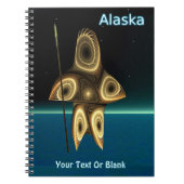 Fractal Inuit Hunter Notizblock (Vorderseite)