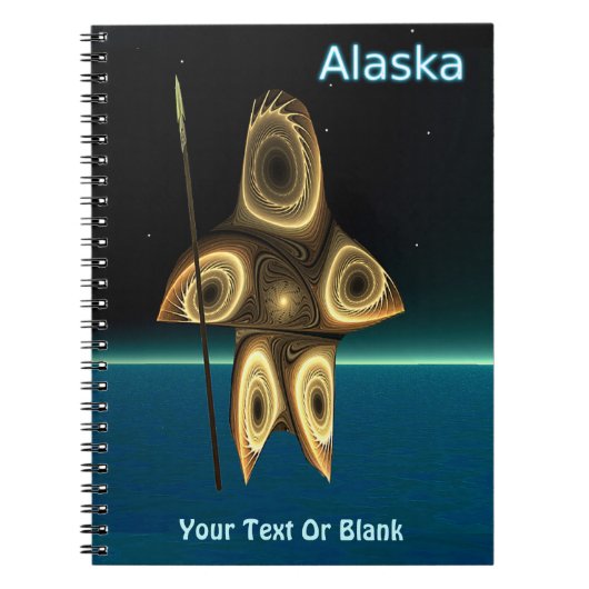 Fractal Inuit Hunter Notizblock (Vorderseite)