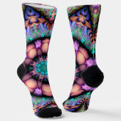 Fractal Mandala Floral Psychedelic Socken (Gewinkelt)