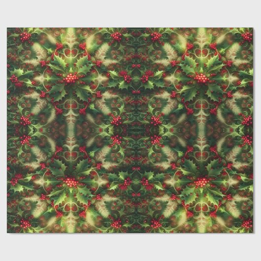 Fractal Mistletoe Geschenkpapier (Flach)