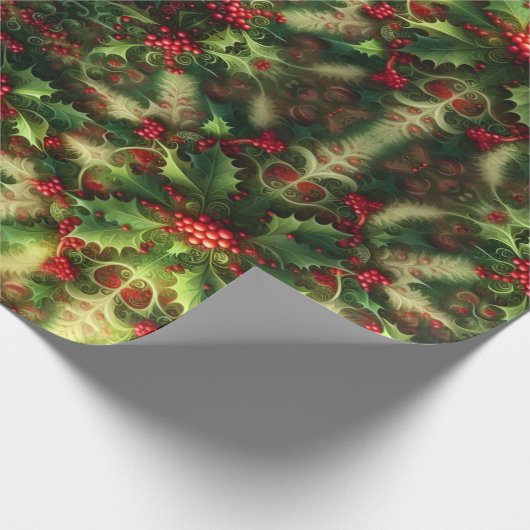 Fractal Mistletoe Geschenkpapier (Ecke)