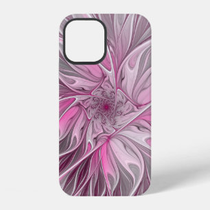 Fractal Pink Flower Dream, Floral Fantasy Pattern iPhone 12 Hülle
