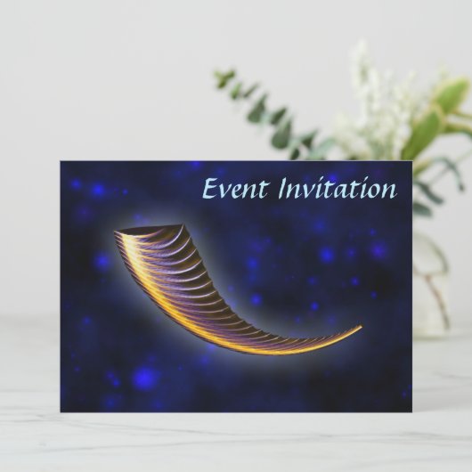 Fractal Shofar Einladung (Stehend Vorderseite)