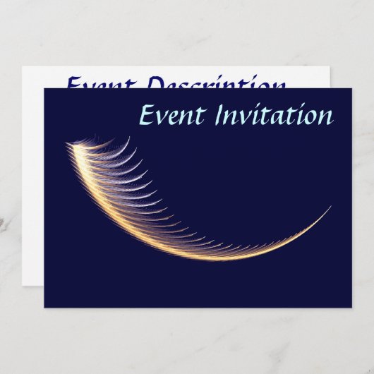 Fractal Shofar Einladung (Vorne/Hinten)