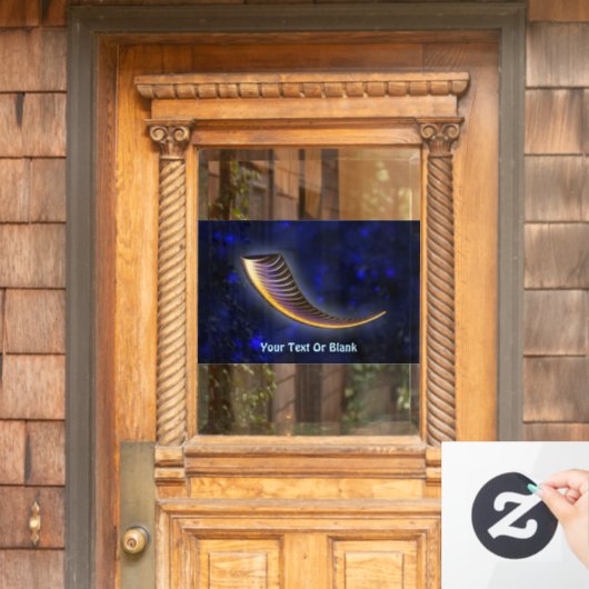 Fractal Shofar Fensteraufkleber (Haustür)