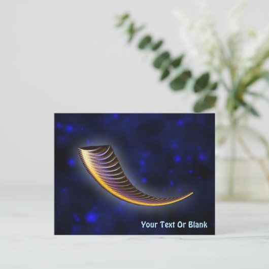 Fractal Shofar Postkarte (Stehend Vorderseite)