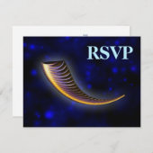 Fractal Shofar RSVP Karte (Vorne/Hinten)