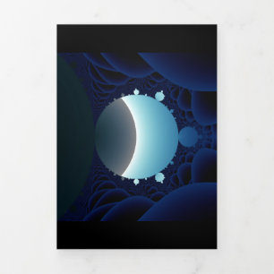 Fractal Sky Dreifach Gefaltete Karte