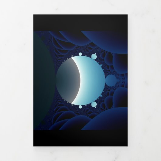 Fractal Sky Dreifach Gefaltete Karte (Cover)