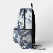 Fractal Winter Camouflage Bedruckter Rucksack (Rechts)