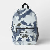 Fractal Winter Camouflage Bedruckter Rucksack (Vorderseite)