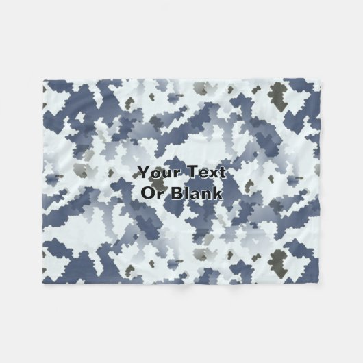 Fractal Winter Camouflage Fleecedecke (Vorderseite (Horizontal))