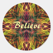 FractalArts : Glaube Runder Aufkleber (Vorderseite)