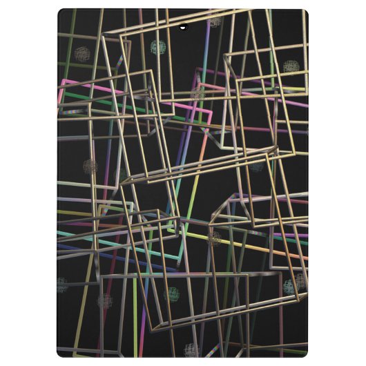 Fractalised Metal Frames Clipboard Klemmbrett (Rückseite)