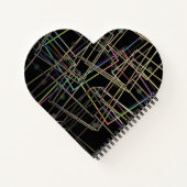 Fractalised Metal Frames Heart Spiral Notebook Notizblock (Rückseite)