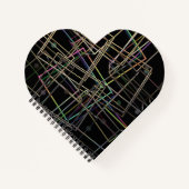 Fractalised Metal Frames Heart Spiral Notebook Notizblock (Vorderseite)