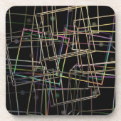 Fractalised Metal Frames Kunststoff-Untersetzer Getränkeuntersetzer (Vorderseite)