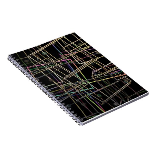 Fractalised Metal Frames Spiral Notebook Notizblock (Rechte Seite)