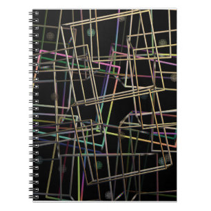 Fractalised Metal Frames Spiral Notebook Notizblock