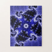 "Fractality des Alters-" blaues Fraktal-Puzzlen Puzzle (Vertikal)