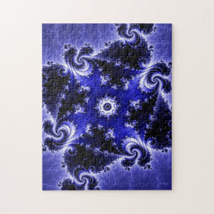 "Fractality des Alters-" blaues Fraktal-Puzzlen Puzzle