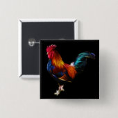 Fractalius Leghorn-Hahn Button (Vorne & Hinten)