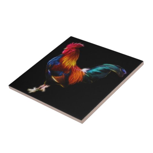 Fractalius Leghorn-Hahn Fliese (Seite)