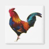 Fractalius Leghorn Rooster Magnet (Vorne)