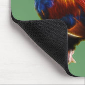 Fractalius Leghorn Rooster Mousepad (Ecke)