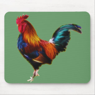 Fractalius Leghorn Rooster Mousepad