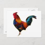 Fractalius Leghorn Rooster Postkarte (Vorne/Hinten)