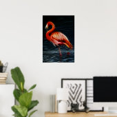 Fractalius Pink Flamingo Poster (Heimbüro)