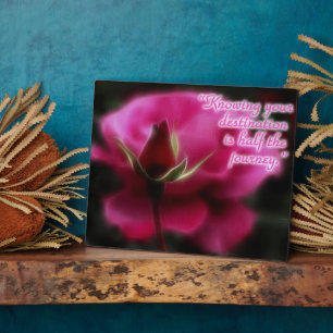 Fractalius Rose Inspirational Plaque Fotoplatte
