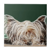 Fractalius Yorkie Hund Fliese (Vorderseite)