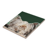 Fractalius Yorkie Hund Fliese (Seite)
