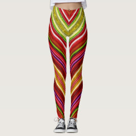 Fractalius Zickzack in Reds Leggings