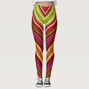 Fractalius Zickzack in Reds Leggings
