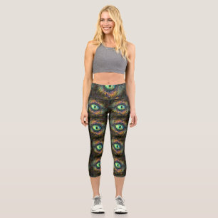 Fractalized labradorit eye5 capri leggings