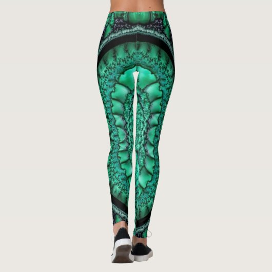 Fractalized Malachit4 Leggings (Rückseite)