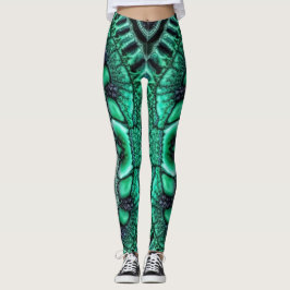 Fractalized Malachit4 Leggings