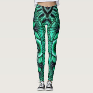 Fractalized Malachit4 Leggings