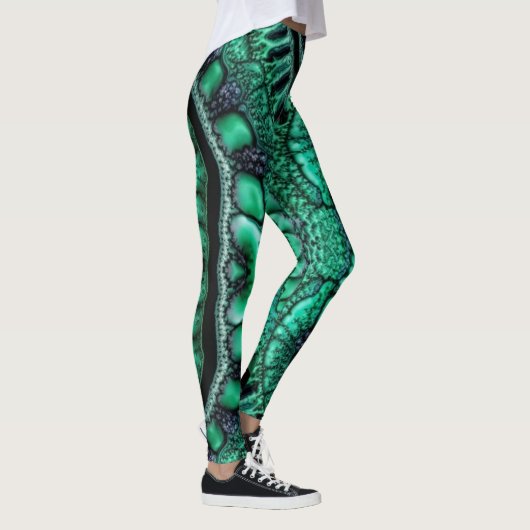 Fractalized Malachit4 Leggings (Rechts)